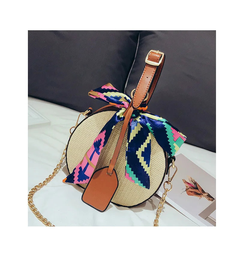 Stylish Straw Shoulder & Crossbody Handbag