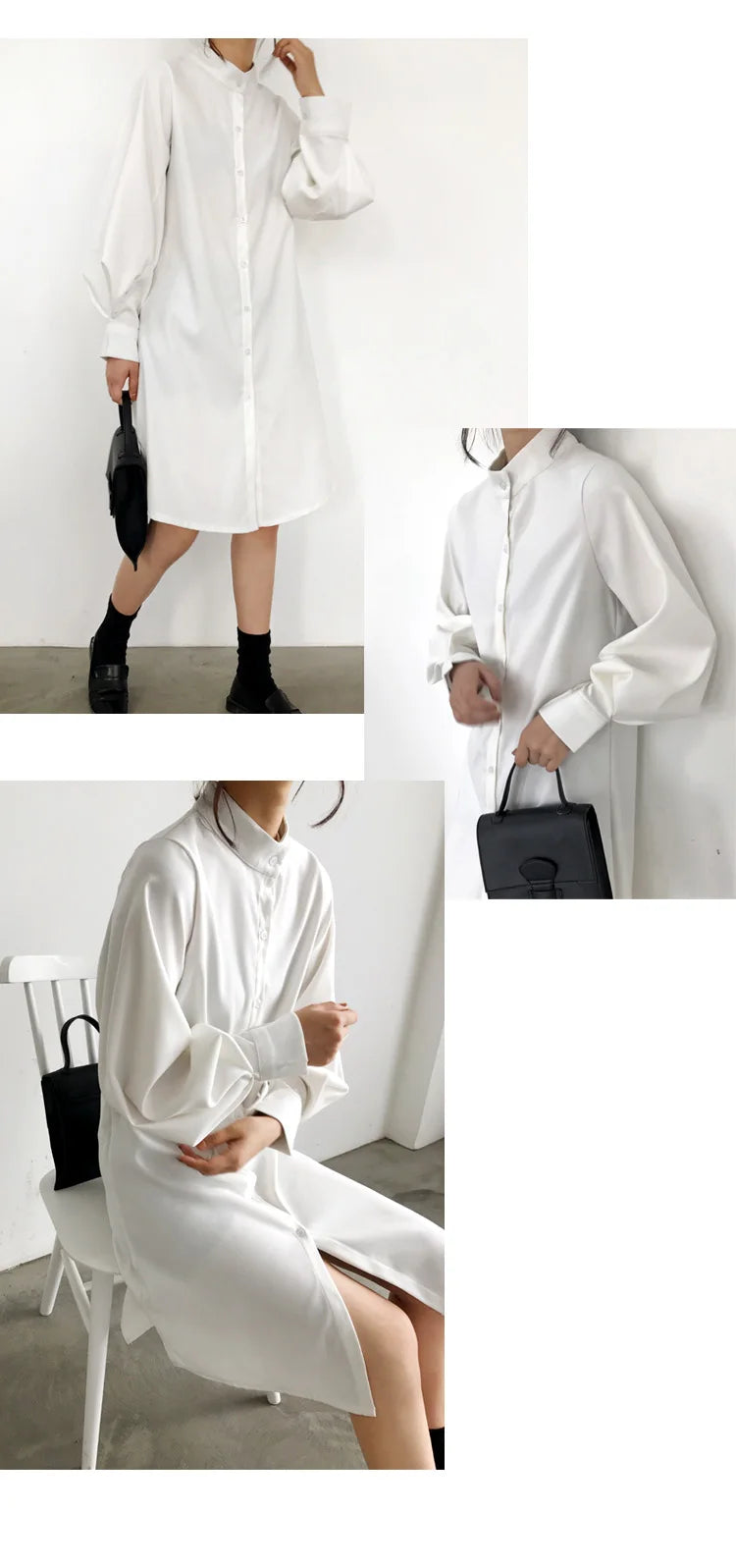 Long Lantern Sleeve Blouse Shirt