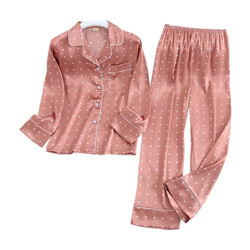 Ice Silk Pajamas Set