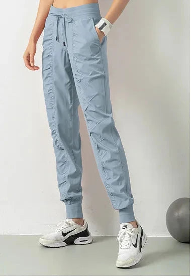 Sporty Drawstring Running Joggers