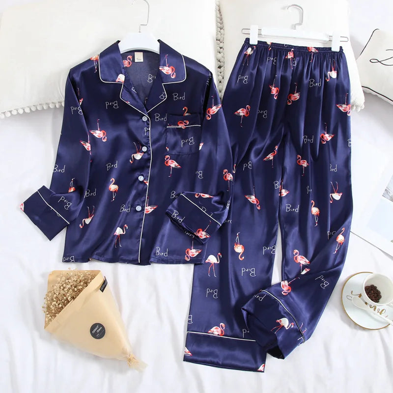 Ice Silk Pajamas Set