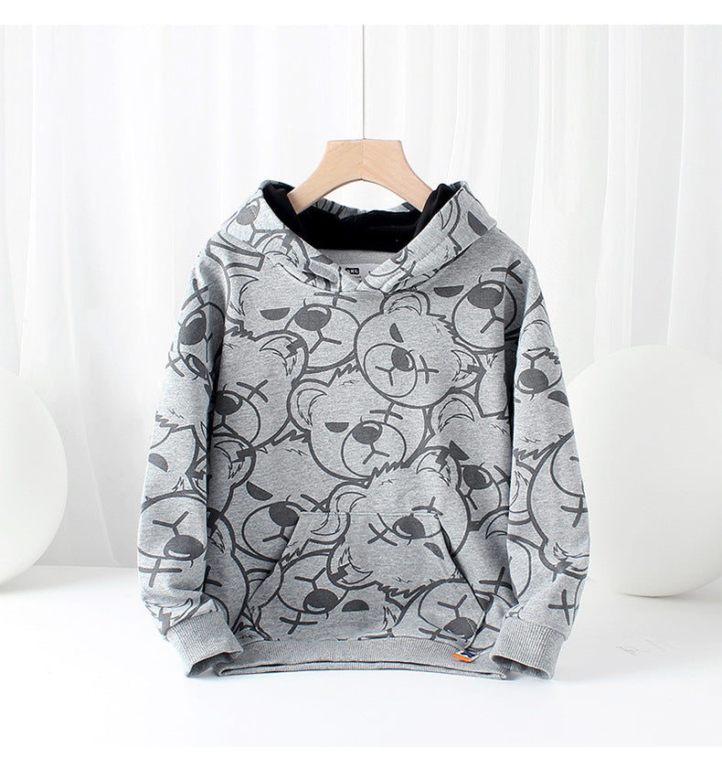 Cotton hooded sweater for Big boys