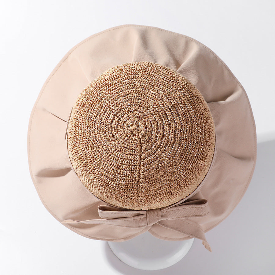 Bow Pleated Sun Hat