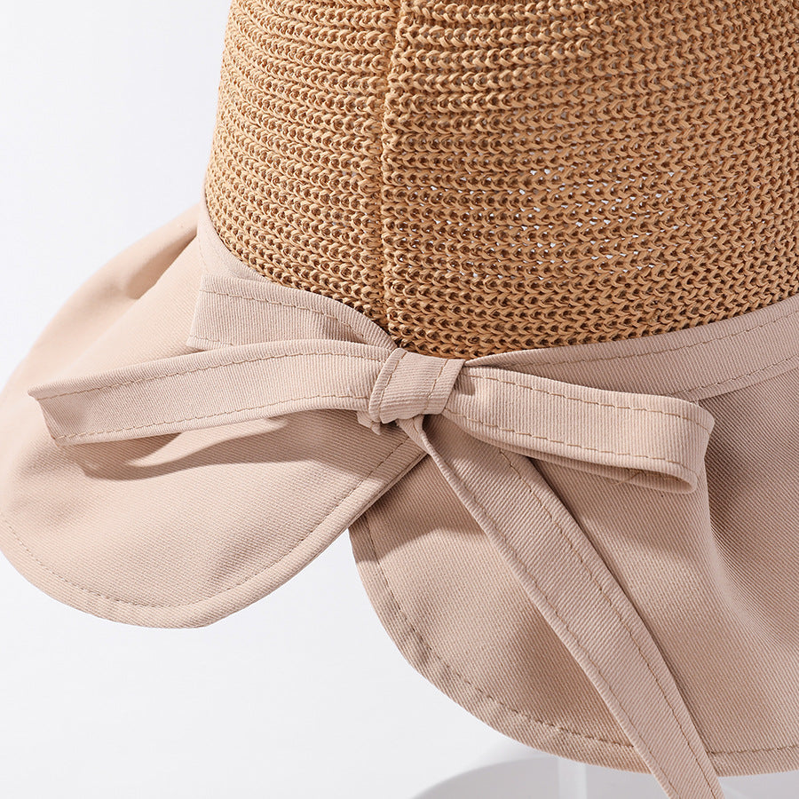 Bow Pleated Sun Hat