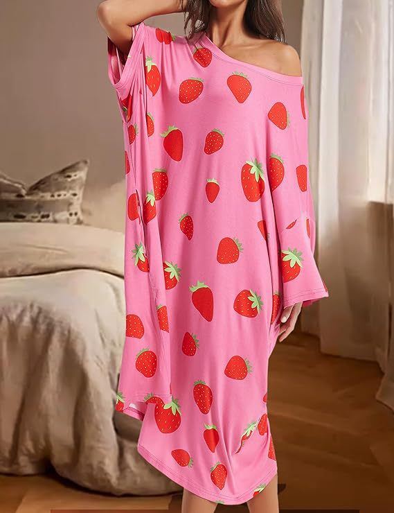 Printed T-Shirt Pajamas Dress