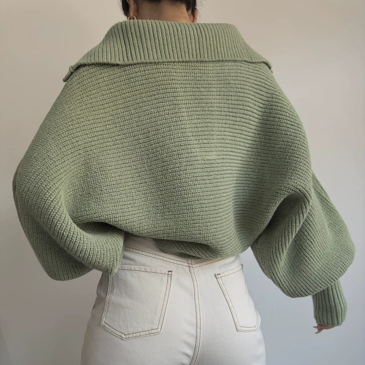 Autumn Knitted Sweater, Women's Top