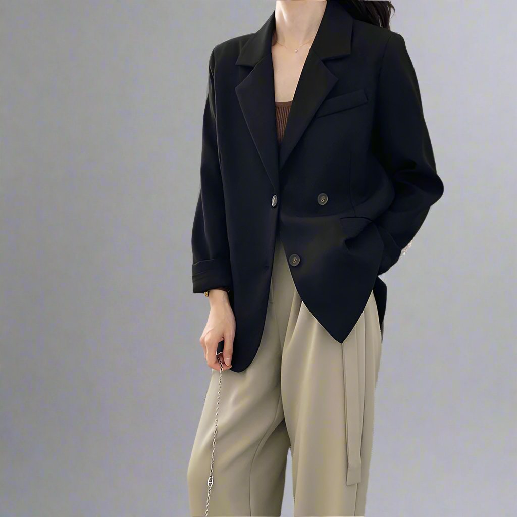 Button Back Split Blazer